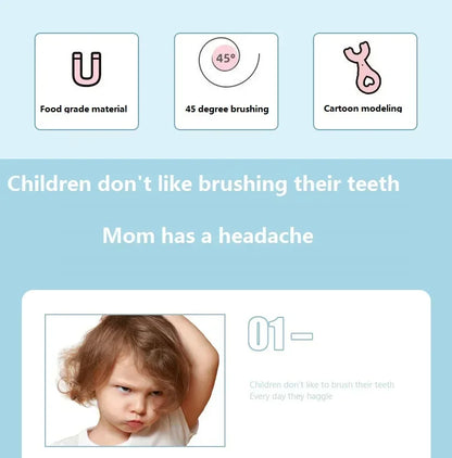 Baby Toothbrush Children 360 Degree U-shaped Child Soft Silicone Toothbrush Health Care Kids Teeth Oral Care Cleaning