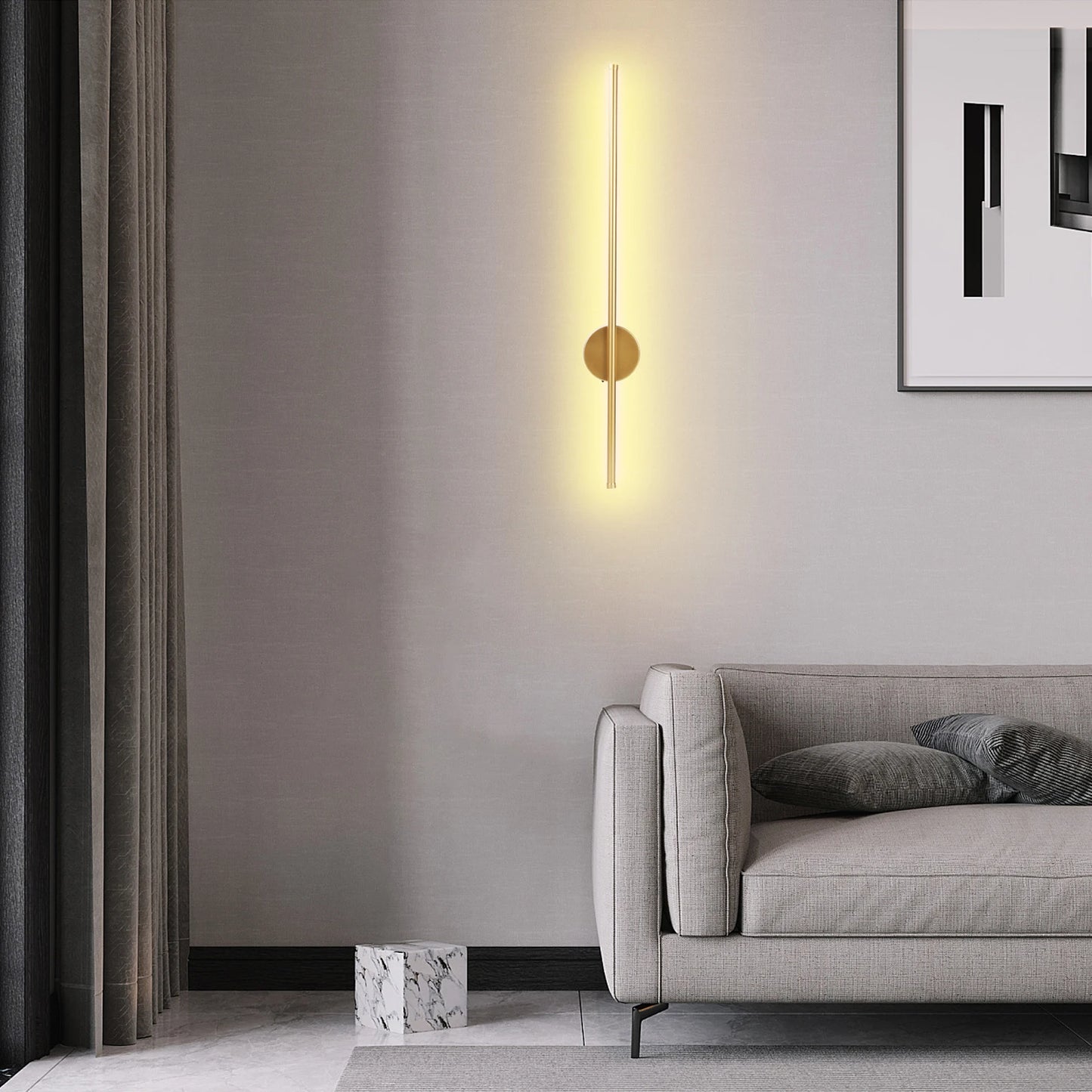 Rechargeable 50cm/80cm Wall Light Wireless LED Internal Wall Sconce Modern Beside Night Lamp for Bedroom Remote Control 1PCS