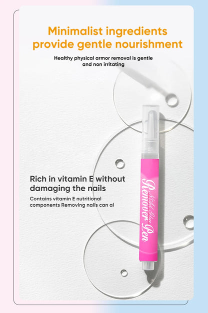 3ml Nail Polish Remover Pen Portable Highly Efficient Fast-Dissolve Glue Pen Reusable Manicure Tool for Fake Nails No Damage