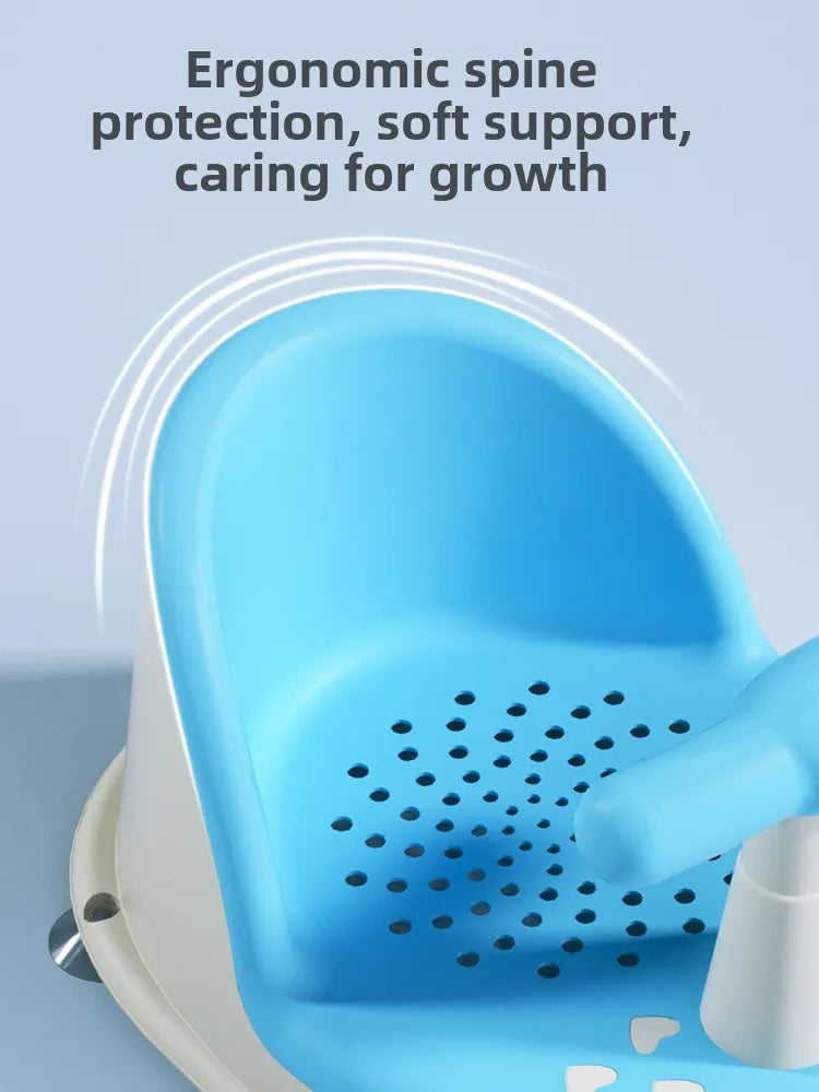 Baby Bathtub Seat Is Safe Non Slip and Suitable for Newborn Adorable Shower Seats for Children Aged 6-18 Months Bath Accessories