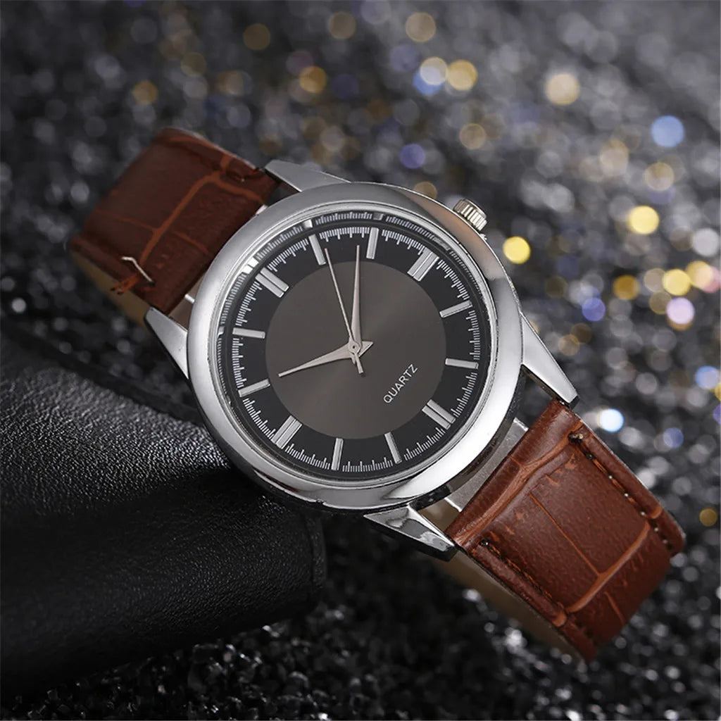Classic Minimalist Men's Business Quartz Watch - Stainless Steel Round Dial Precision Timepiece with Date Display, Sophisticated