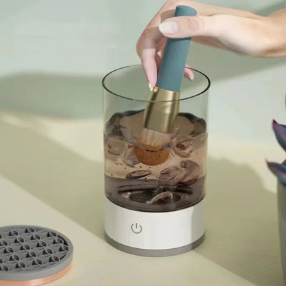 3 In 1 Makeup Brush Cleaner Automatic Spinner Makeup Brush Holder Stand Women Lazy Cleaning Brush Washer Quick Dry Tool
