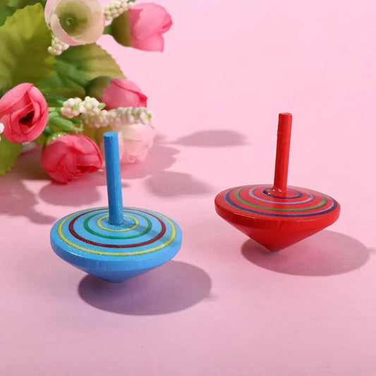 Top DIY Gyroscope Toys Educational Game Wooden Gyro Toys Wooden Rotate Gyro Woode Spinning Top Toy Desktop Spinning Top