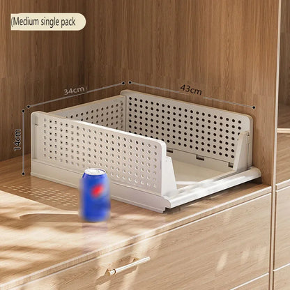 Foldable Clothes Storage Drawer High-capacity Plastic Storage Box Household Stackable Drawer Organization Household Accessories