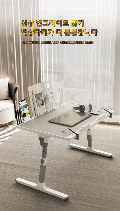 Laptop Bed Tray Table, Adjustable Laptop Bed Table,Portable Standing Desk with Storage Drawer,Foldable Lap Tablet Table for Sofa