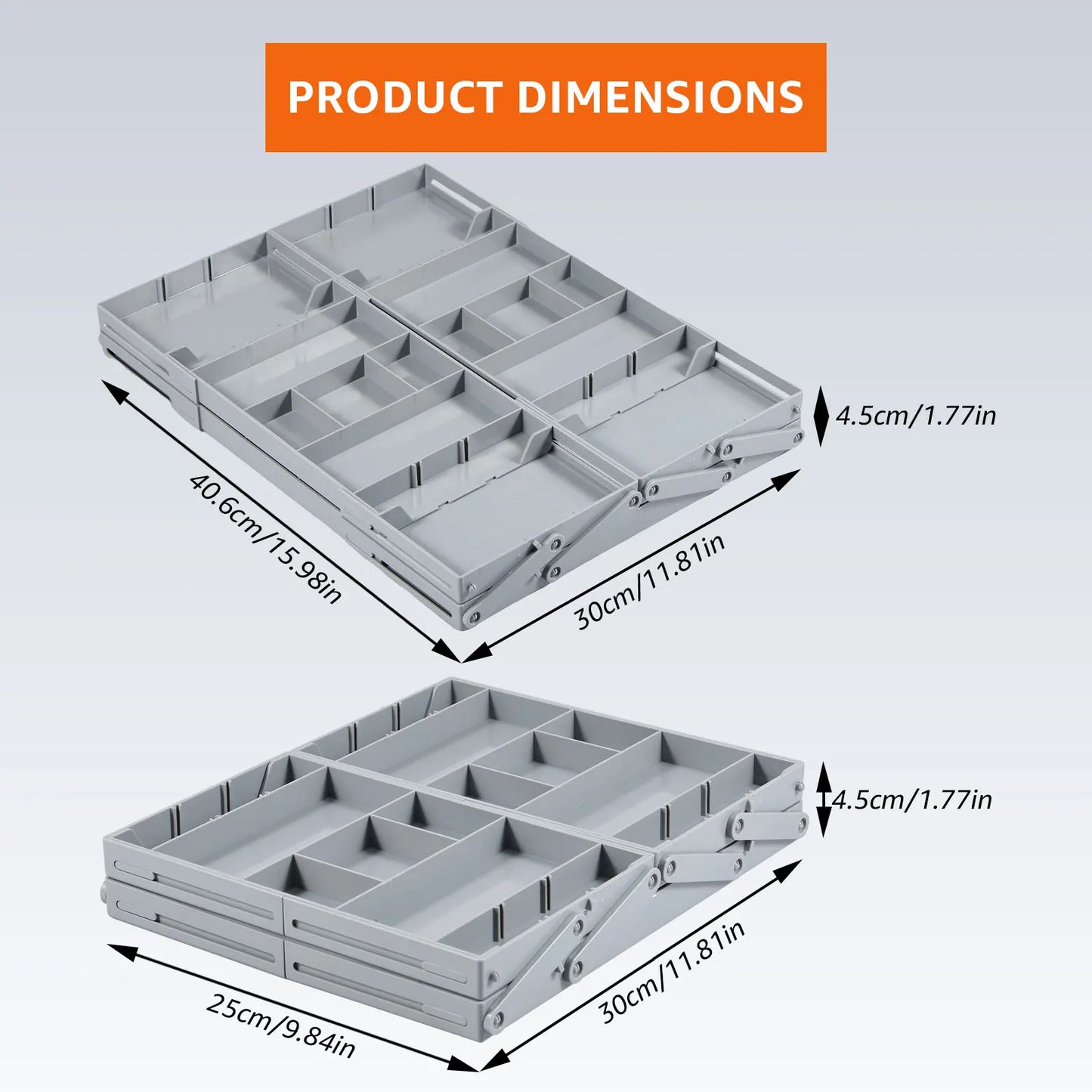 2/3 Foldable Drawer Organizer Multi Level Storage Tray  Adjustable Divider Versatile Jewelry Cosmetics Drawer Organizer