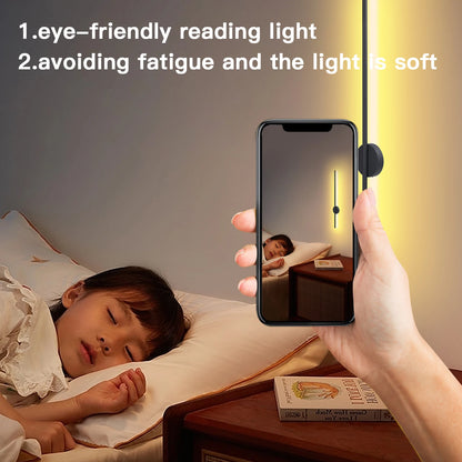 Rechargeable 50cm/80cm Wall Light Wireless LED Internal Wall Sconce Modern Beside Night Lamp for Bedroom Remote Control 1PCS