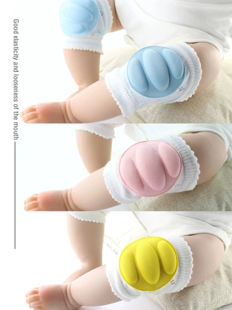 1Pair Baby Knee Pads for Crawling with Sponge，Anti-Slip Knee Pads Leg Warmers Protective Cover for Unisex Babies Infant Toddler