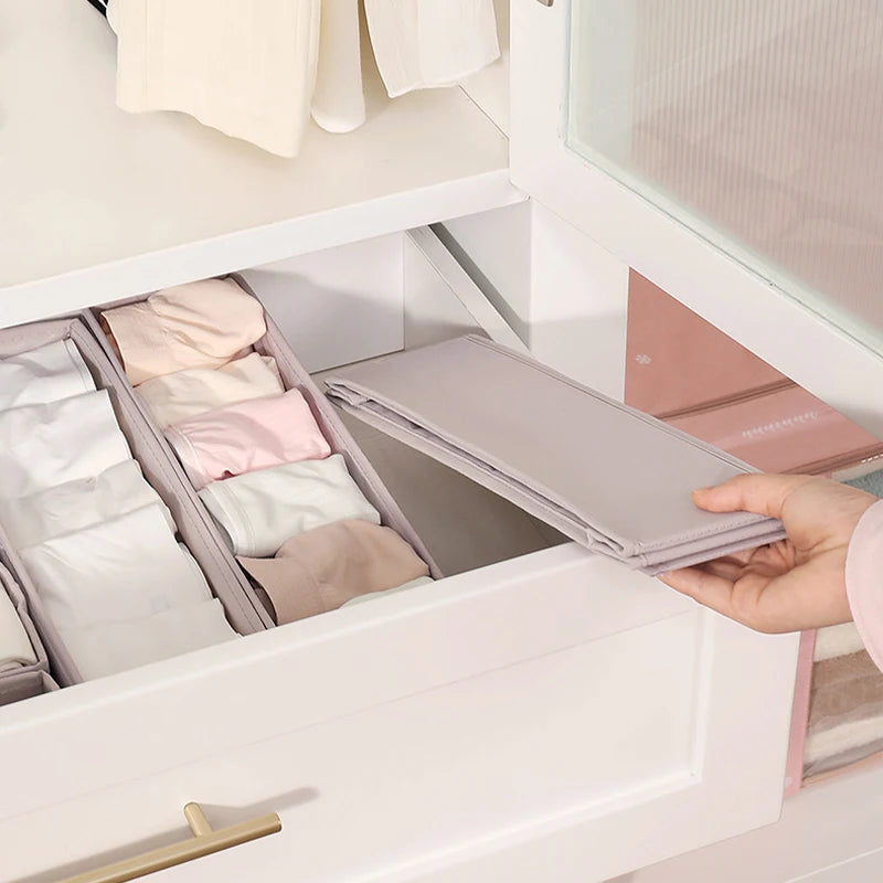 Foldable Underwear Organizer Cabinets Drawer Underwear Storage Box Hard Bra Socks Organizer Closet Clothes Storage Organizers