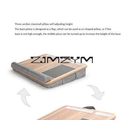 Lap Desk With Pillow Cushion Portable Laptop Desk With Wrist Rest, Mouse Pad, Phone Holder Computer Laptop Stand