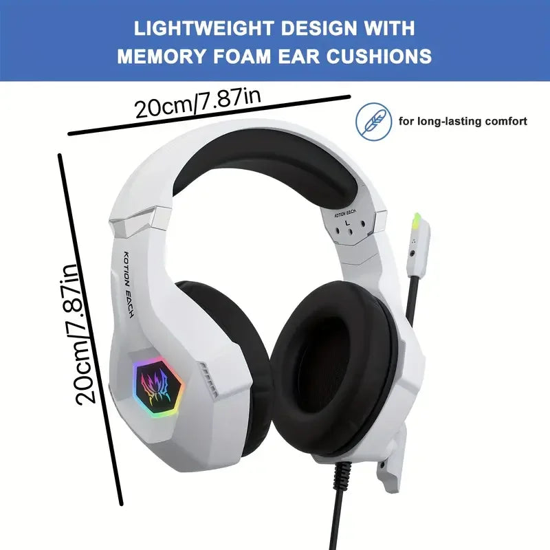 Gaming Headset Wired Headphones With Microphone Stereo Earphones Deep Bass For PC Computer Gamer Laptop Music wired Earphones