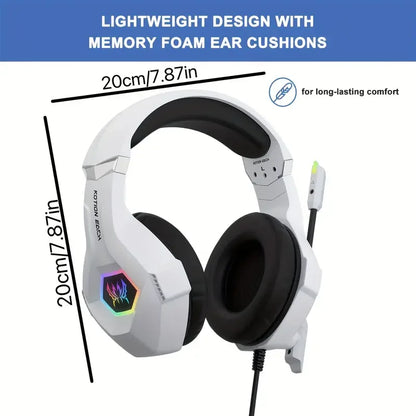 Gaming Headset Wired Headphones With Microphone Stereo Earphones Deep Bass For PC Computer Gamer Laptop Music wired Earphones