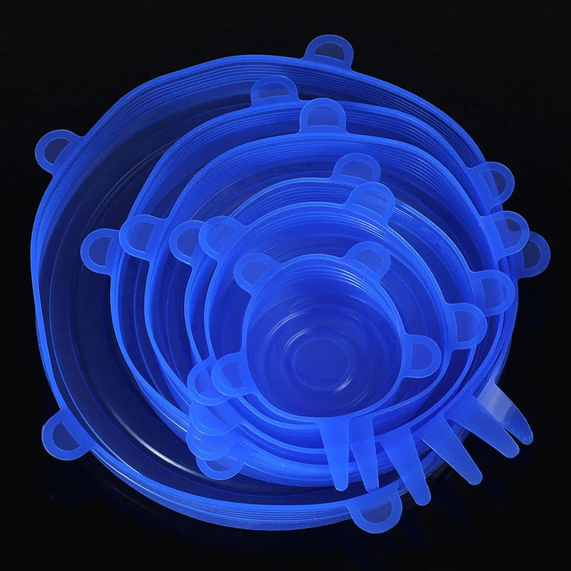 Silicone Cover Stretch Lids Reusable Airtight Food Wrap Covers Keeping Fresh Seal Bowl Cap Elastic Silicone Lid Kitchen Cookware