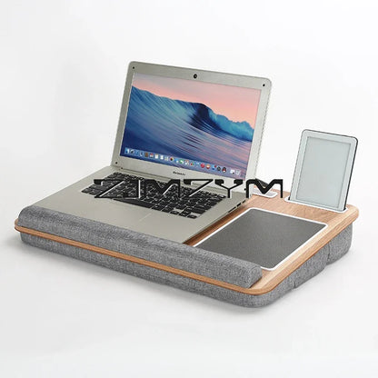 Lap Desk With Pillow Cushion Portable Laptop Desk With Wrist Rest, Mouse Pad, Phone Holder Computer Laptop Stand