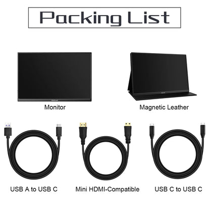 ZEUSLAP 16" Portable Monitor 100%sRGB 1200P IPS Screen Travel Gaming Computer Display for Steam Deck Laptop Switch PS4 PS5 Xbox