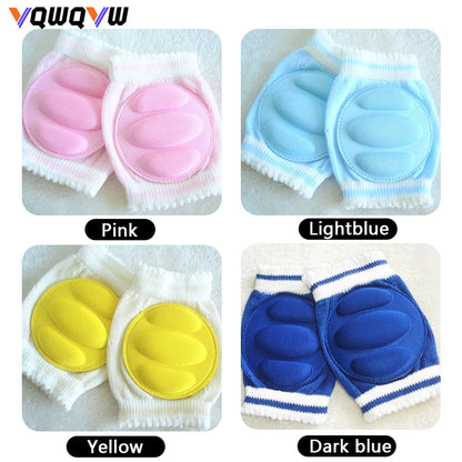 1Pair Baby knee Pads for Crawling -  Anti Slip Unisex Baby Knee Protectors - Toddler Leg Warmers with Sponge for Babies Infant