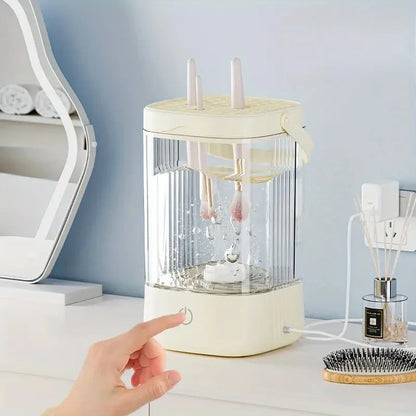 3 In 1 Electric Makeup Brush Cleaner USB Plug Automatic Spinner Makeup Brush Holder Automatic Makeup Brushes Deep Clean Dry Tool