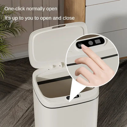 14L/16L Smart Trash Can Automatic Bagging Electronic Trash Can Touchless Bathroom Trash Bin Motion Sensor Household Garbage Bin