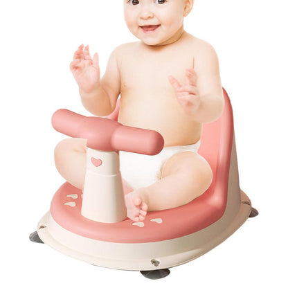 Baby bathtub seat is safe, non slip, and suitable for newborn baby care. Adorable shower seat for children aged 6-18 months