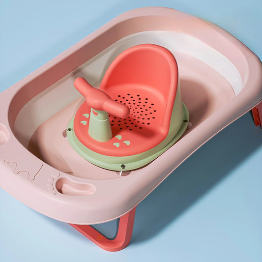 Baby Bathtub Seat Is Safe Non Slip and Suitable for Newborn Adorable Shower Seats for Children Aged 6-18 Months Bath Accessories
