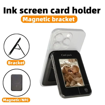 DIY Mobile Phone Holder No Need For Charging Use NFC Link Technology Smart Ink Screen Projection For Magnetic Mobile Phones