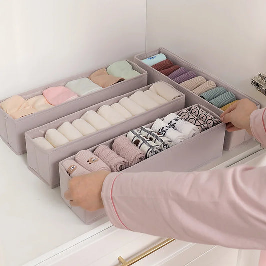 Foldable Underwear Organizer Cabinets Drawer Underwear Storage Box Hard Bra Socks Organizer Closet Clothes Storage Organizers