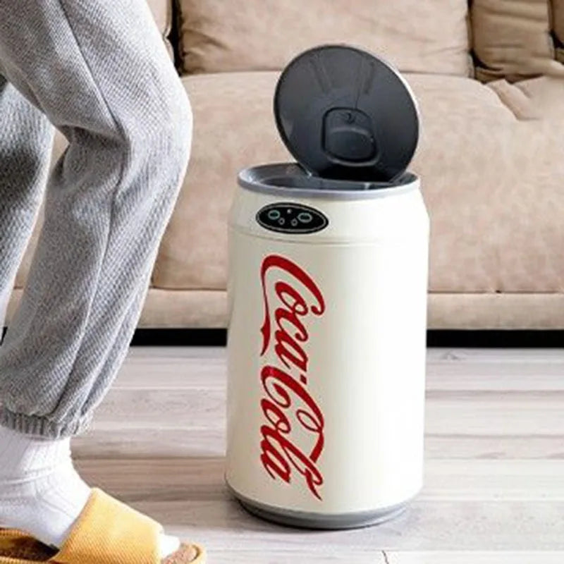 Smart Trash Can Automatic Sensor Waste Bins with Lid Creative Bathroom Wastebasket Living Room Kitchen and Home Large Capacity