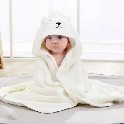 Cartoon Animal Baby Hooded Bath Towels Newborn Soft Towel Blanket Toddler Bathrobe Warm Sleeping Swaddle Wrap for Boys Girls