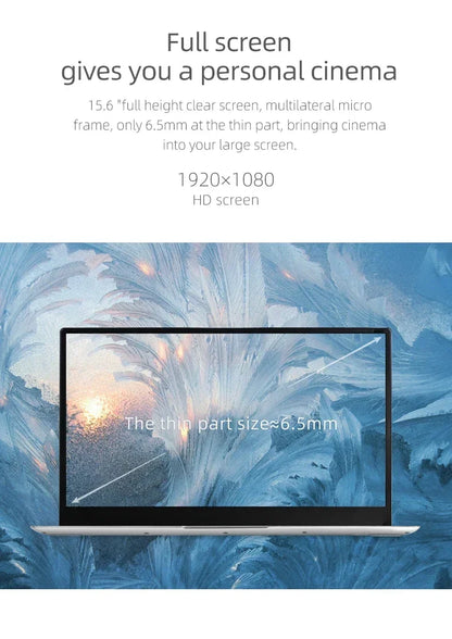 AKPAD 15.6-Inch IPS Display Laptop 16GB RAM 2TB SSD Intel Celeron 11th Gen N5095  Windows 11 Pro - Portable Office Notebook PC
