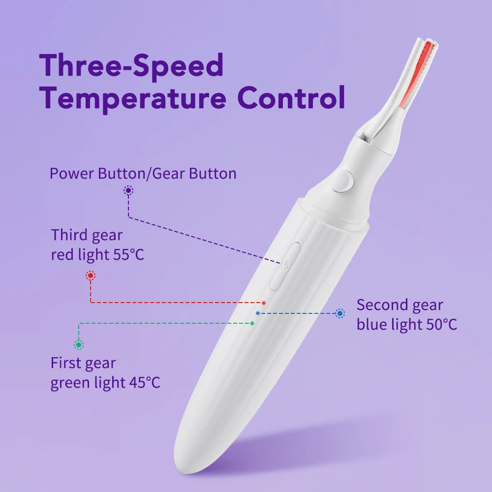 Electric Eyelash Curler Electric Heated Eyelash Curler Long Lasting Eyelash Curling Clip Device Create Perfect Curled Eyelashes