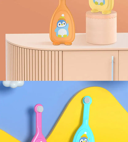 Baby 360 Degree U-shaped Oral Care Cleaning Silicone Soft Toothbrush Cartoon Penguin Koala Cute Children Toothbrush