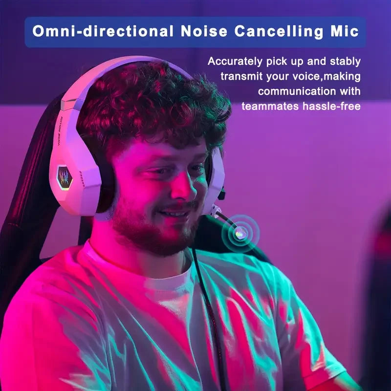 Gaming Headset Wired Headphones With Microphone Stereo Earphones Deep Bass For PC Computer Gamer Laptop Music wired Earphones