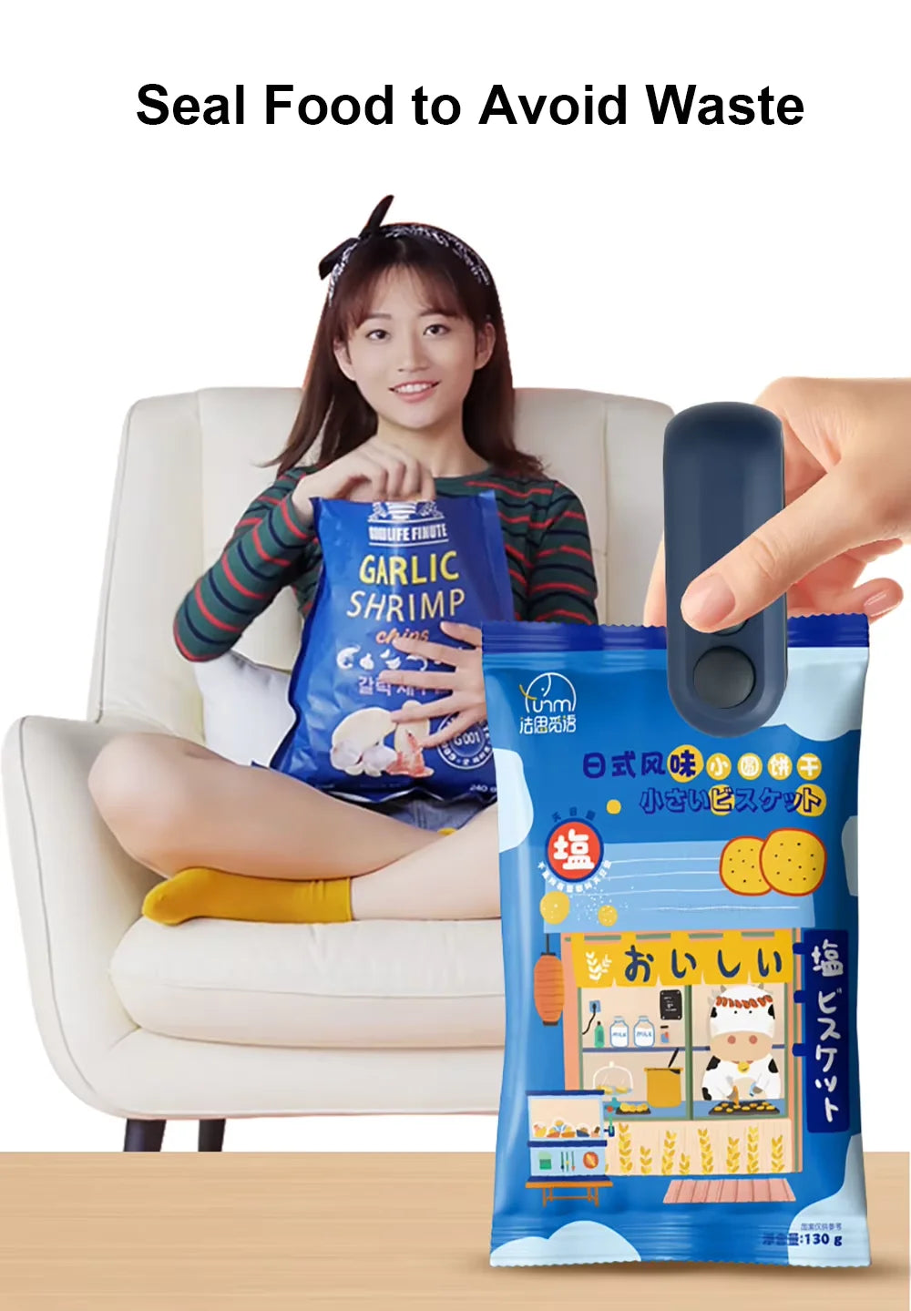 Mini Heat Bag Sealing Machine Portable Plastic Bags Packing Sealer for Snacks Home Handheld Sealer Food Packaging Heat Sealer