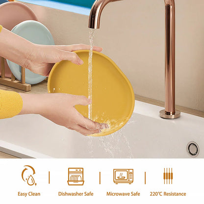 Baby Safe Silicone Dining Plate Suction Cartoon Children Dishes Feeding Toddler Training Tableware Retro Kids Smile Face Plate