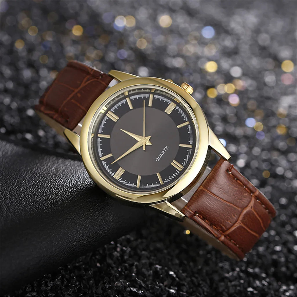 Classic Minimalist Men's Business Quartz Watch - Stainless Steel Round Dial Precision Timepiece with Date Display, Sophisticated
