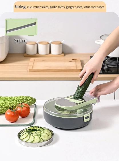 11 in 1 Multifunctional Vegetable Slicer Cutter Shredders Slicer With Basket Fruit Potato Chopper Carrot Sliced and Diced