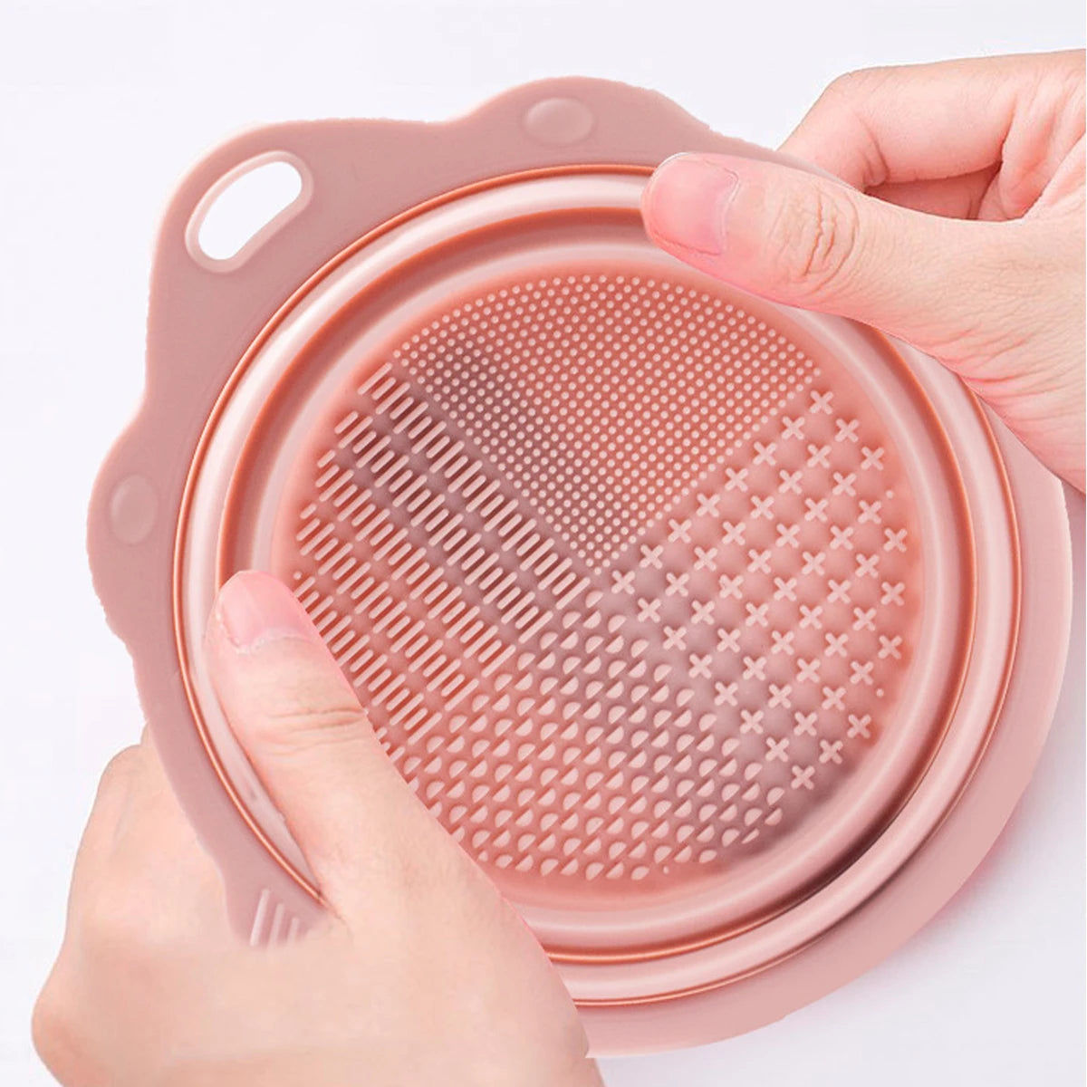 Makeup Brush Cleaner Cleaning Bowl Brush Tool Set Thorough Cleaning Without Hurting Bristles Wet & Dry Powder Puff Dry Cleaner