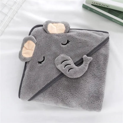 Cartoon Animal Baby Hooded Bath Towels Newborn Soft Towel Blanket Toddler Bathrobe Warm Sleeping Swaddle Wrap for Boys Girls