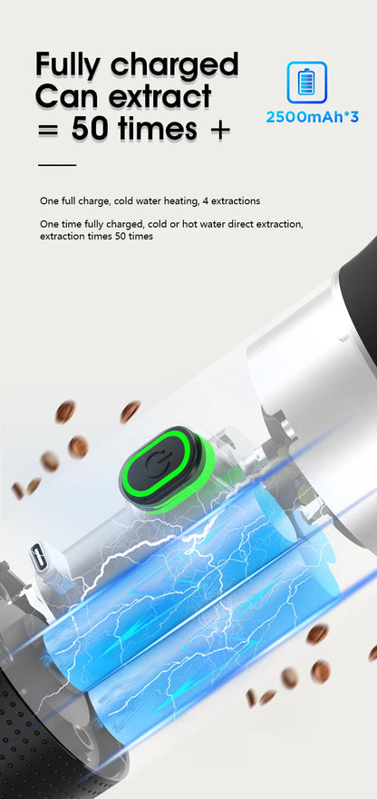 USB Portable Electric Espresso Machine 3-In-1 Capsule Coffee Maker Small Wireless Heating For Home Camping Travel Coffee Machine