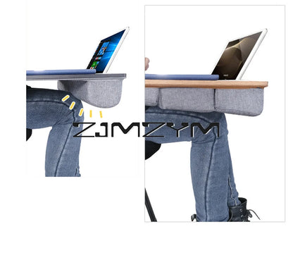 Lap Desk With Pillow Cushion Portable Laptop Desk With Wrist Rest, Mouse Pad, Phone Holder Computer Laptop Stand