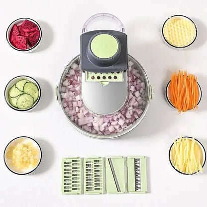 11 in 1 Multifunctional Vegetable Slicer Cutter Shredders Slicer With Basket Fruit Potato Chopper Carrot Sliced and Diced
