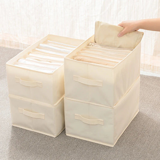 Foldable Drawer Organizer for Jeans Pants Sock Shirts Clothes Storage Box Home Wardrobe Cabinet Drawer Clothes Organizer Storage