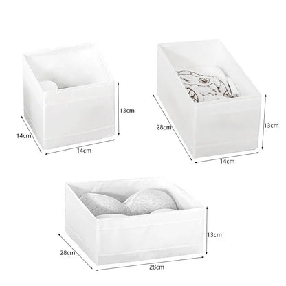 Clothes Organizer Compartment Storage Box Foldable Washed Home Organizer for Underwear Jeans Socks Wardrobe Storage Containers