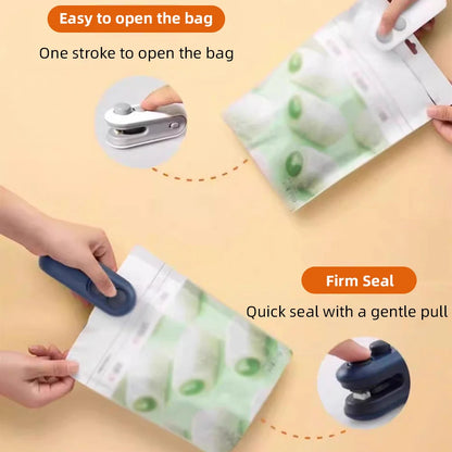Mini Heat Bag Sealing Machine Package Sealer Bags Plastic Food Sealer Clip Bag Handheld Sealer Food Packaging Heat Sealer