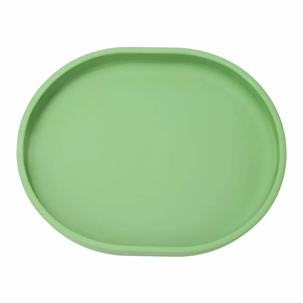 Baby Safe Silicone Dining Plate Suction Cartoon Children Dishes Feeding Toddler Training Tableware Retro Kids Smile Face Plate