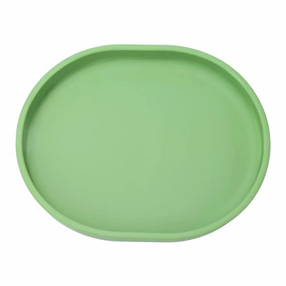Baby Safe Silicone Dining Plate Suction Cartoon Children Dishes Feeding Toddler Training Tableware Retro Kids Smile Face Plate