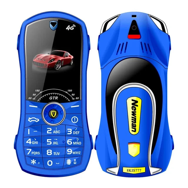 Car Model Mobile Phone 1.8 inch Push Button Mini Car Shape Key Student Dual Sim Telephone MP3 Real Vibration No Camera Cellphone