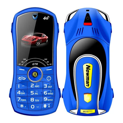 Car Model Mobile Phone 1.8 inch Push Button Mini Car Shape Key Student Dual Sim Telephone MP3 Real Vibration No Camera Cellphone