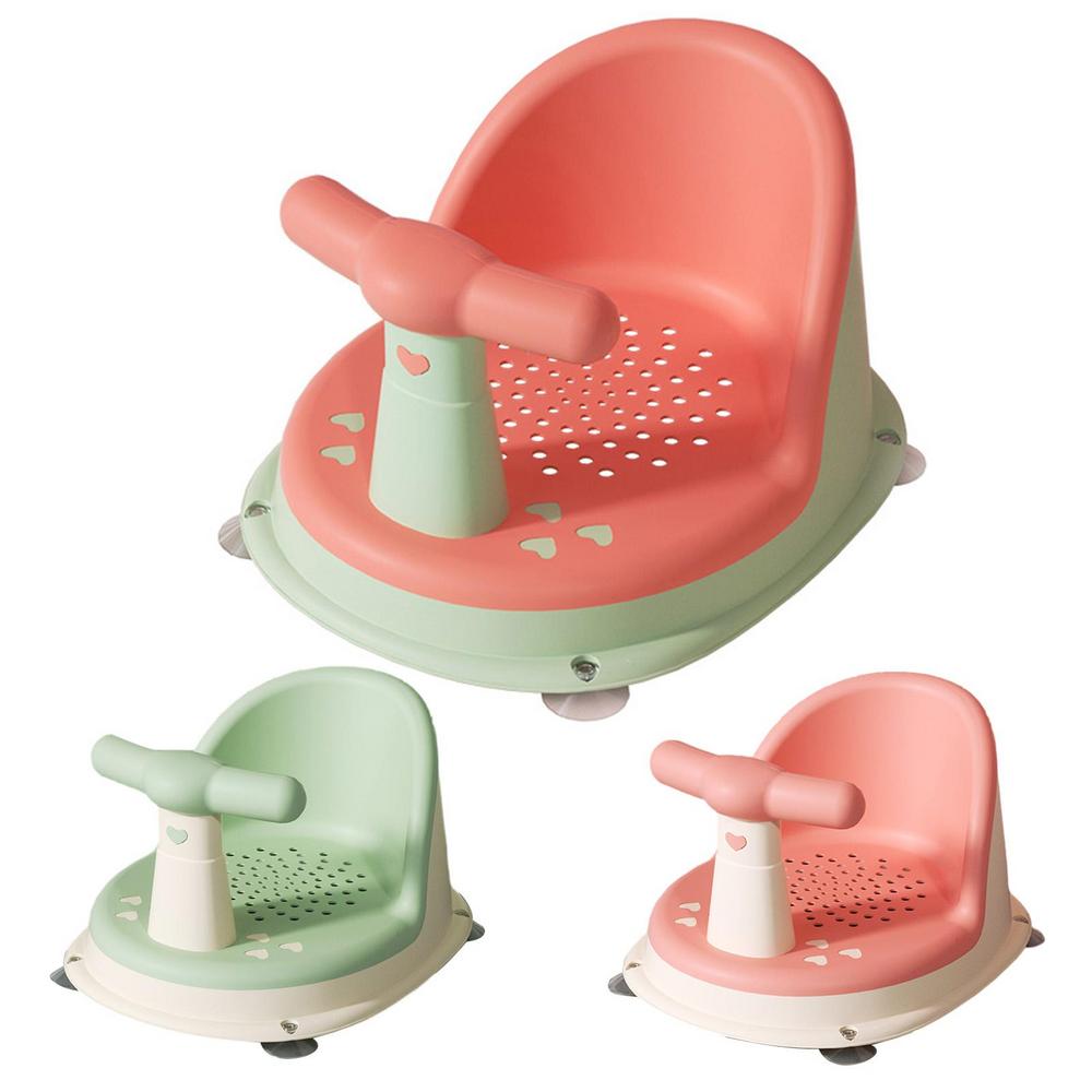 Baby bathtub seat is safe, non slip, and suitable for newborn baby care. Adorable shower seat for children aged 6-18 months