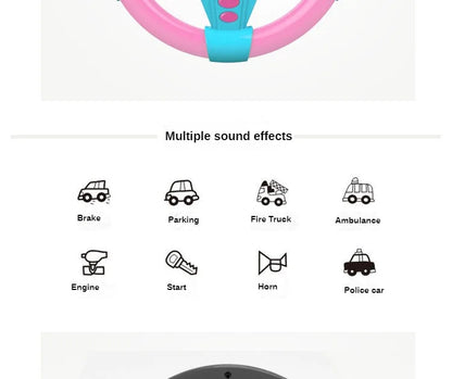 Simulate Driving a Car, Steering Wheel, Electric Toy Sound, CHILDREN'S Music Education, Pushing a Cart, Driving a Vocal Toy